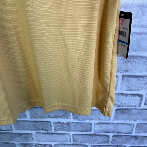 PGA TOUR Sunflower Yellow Polyester Performance Golf Polo Shirt Mens XL Stretch - Picture 3 of 7